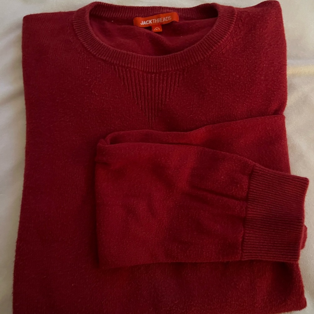 Men's Red Crewneck Sweater